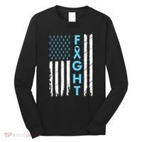 USA Prostate Cancer Awareness Light Blue Ribbon Survivor Long Sleeve Shirt thumb 0