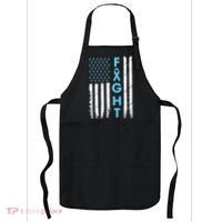 USA Prostate Cancer Awareness Light Blue Ribbon Survivor Apron thumb 0
