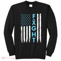 USA Prostate Cancer Awareness Light Blue Ribbon Survivor Sweatshirt thumb 0
