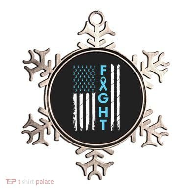 USA Prostate Cancer Awareness Light Blue Ribbon Survivor Ornament