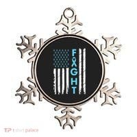 USA Prostate Cancer Awareness Light Blue Ribbon Survivor Ornament thumb 0