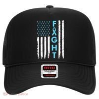 USA Prostate Cancer Awareness Light Blue Ribbon Survivor Hat thumb 0