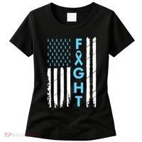 USA Prostate Cancer Awareness Light Blue Ribbon Survivor Women's T-Shirt thumb 0
