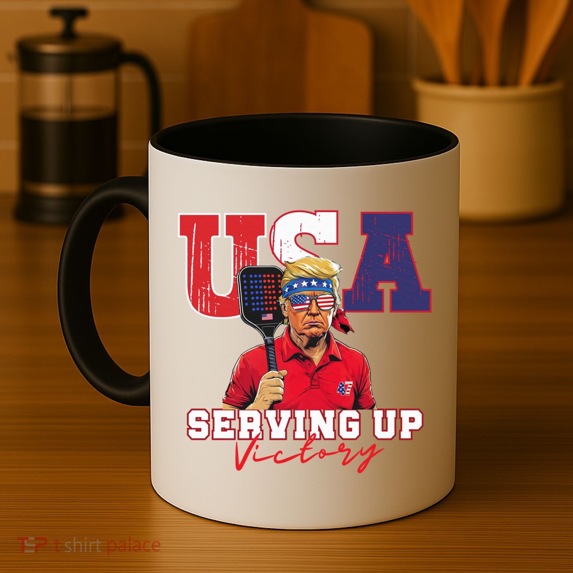 Usa Pickleball Champ Patriotic Trump & Pickleball Coffee Mug