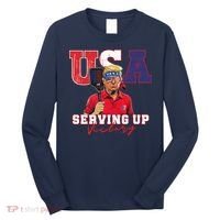 Usa Pickleball Champ Patriotic Trump & Pickleball Long Sleeve Shirt thumb 0