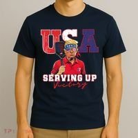 Usa Pickleball Champ Patriotic Trump & Pickleball T-Shirt thumb 3