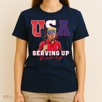 Usa Pickleball Champ Patriotic Trump & Pickleball T-Shirt thumb 4