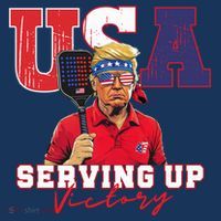 Usa Pickleball Champ Patriotic Trump & Pickleball Mousepad thumb 1