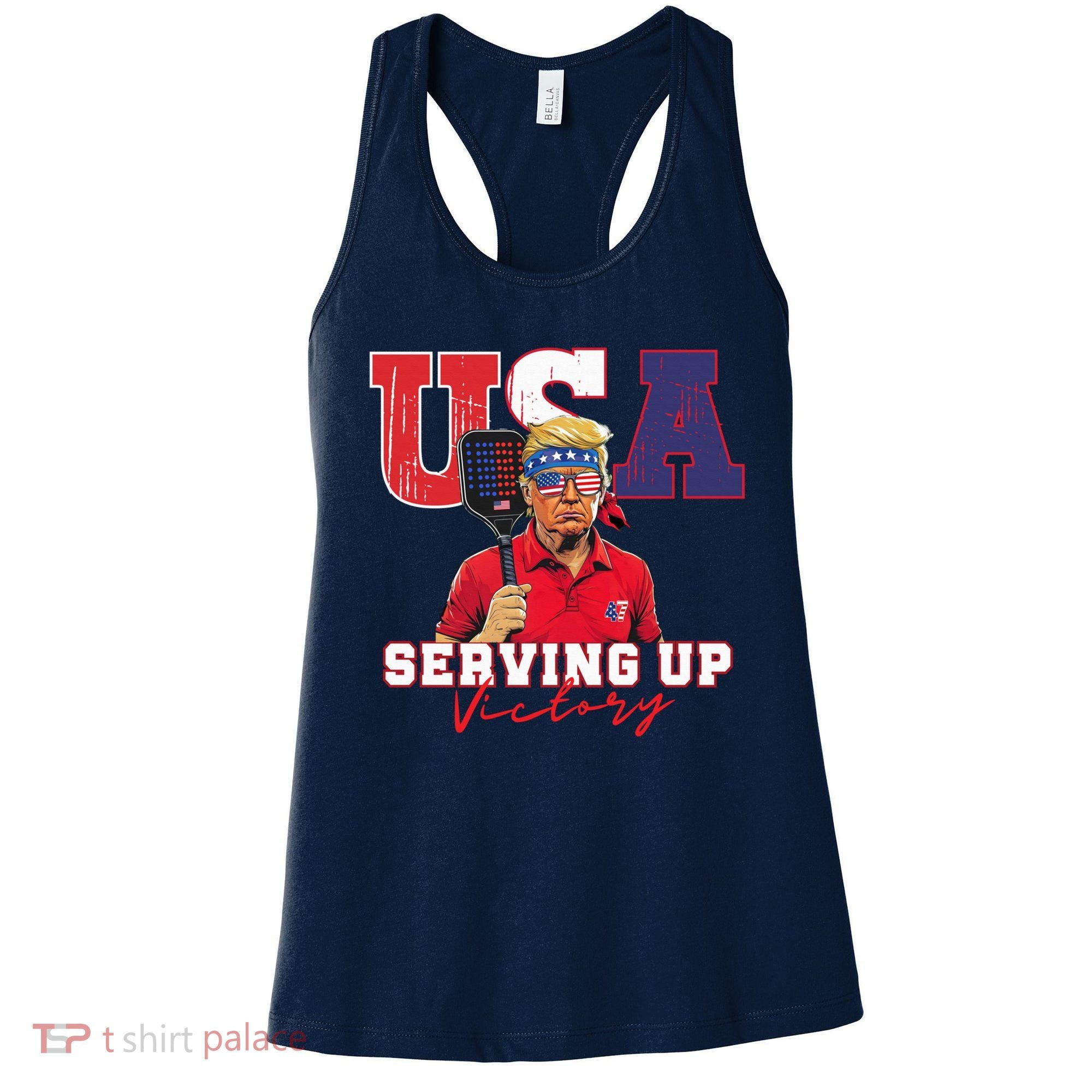 Usa Pickleball Champ Patriotic Trump & Pickleball Women's Tank Top