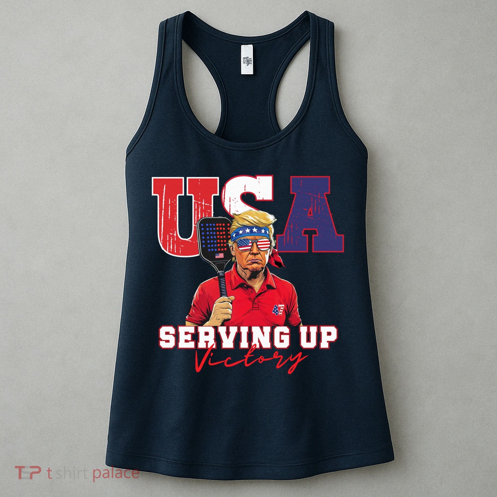 Usa Pickleball Champ Patriotic Trump & Pickleball Women's Tank Top