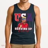 Usa Pickleball Champ Patriotic Trump & Pickleball Tank Top thumb 3