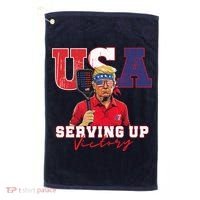 Usa Pickleball Champ Patriotic Trump & Pickleball Golf Towel thumb 0