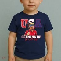 Usa Pickleball Champ Patriotic Trump & Pickleball Toddler T-Shirt thumb 2