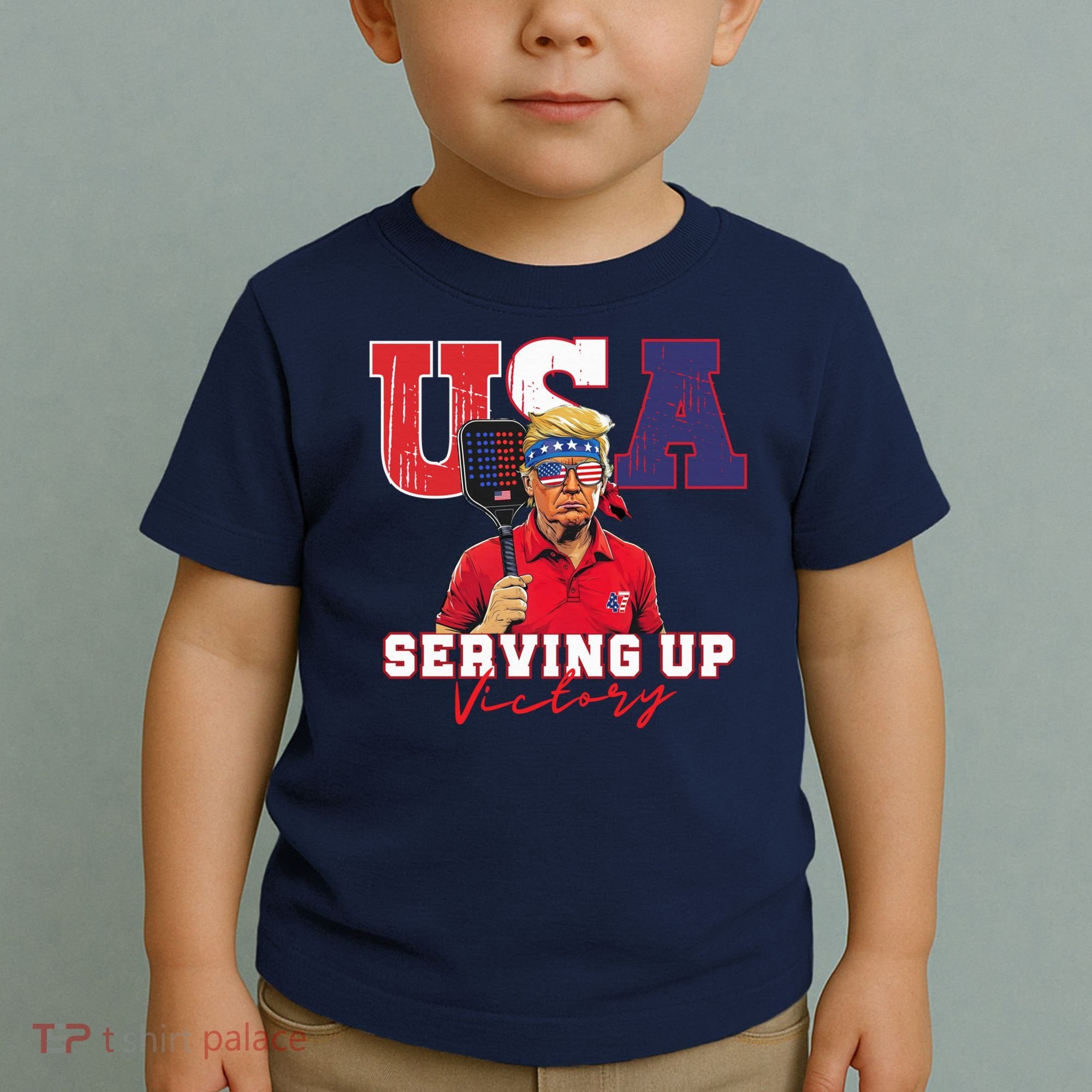 Usa Pickleball Champ Patriotic Trump & Pickleball Toddler T-Shirt