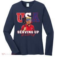 Usa Pickleball Champ Patriotic Trump & Pickleball Women's Long Sleeve Shirt thumb 0