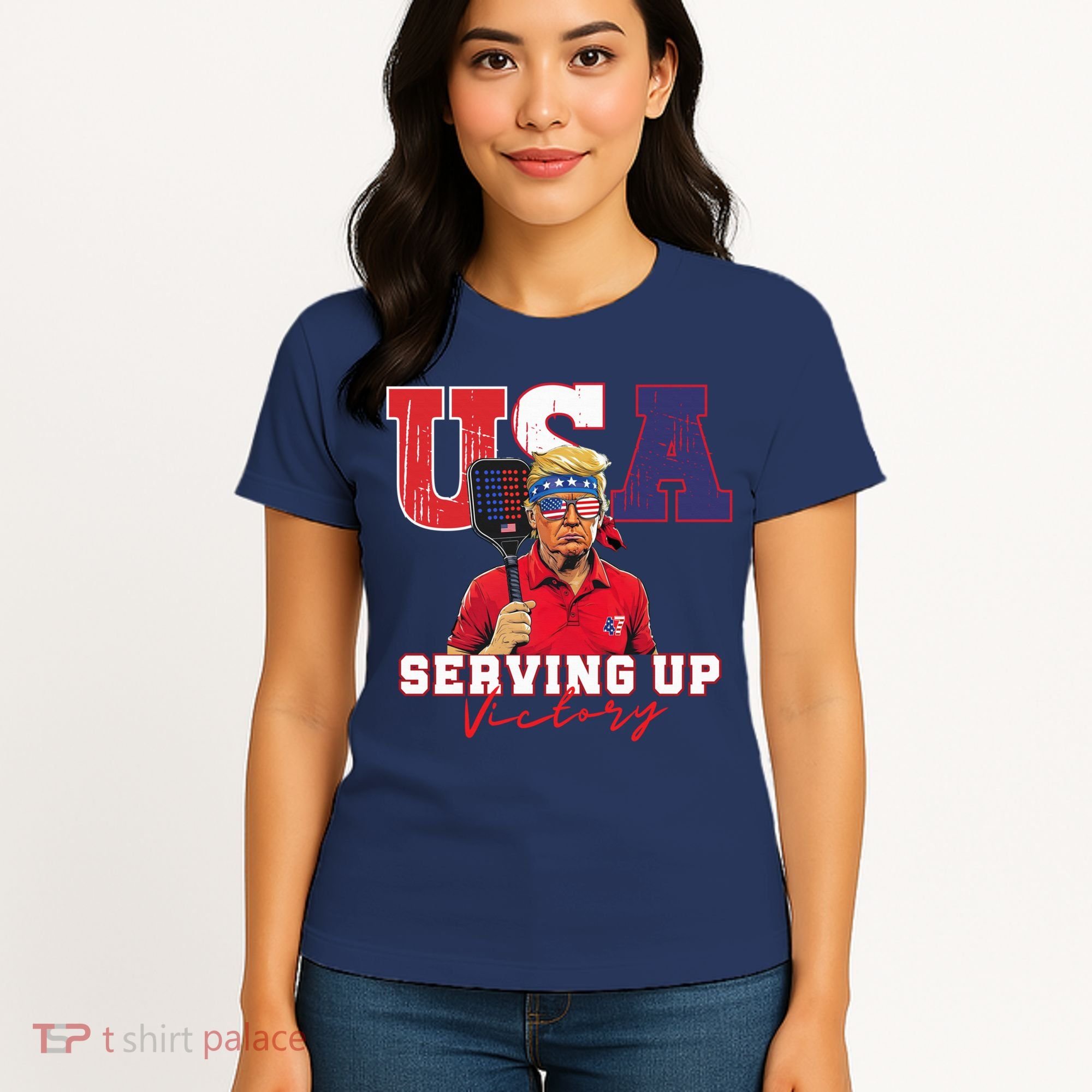 Usa Pickleball Champ Patriotic Trump & Pickleball Women's T-Shirt