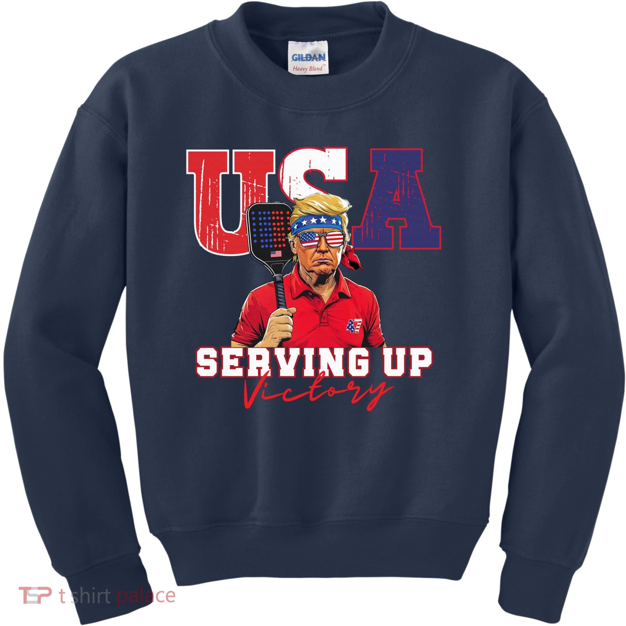 Usa Pickleball Champ Patriotic Trump & Pickleball Kids Sweatshirt