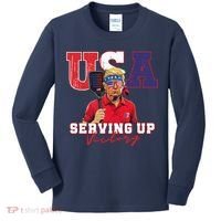Usa Pickleball Champ Patriotic Trump & Pickleball Kids Long Sleeve Shirt thumb 0
