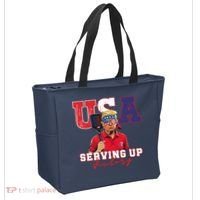 Usa Pickleball Champ Patriotic Trump & Pickleball Tote Bag thumb 2
