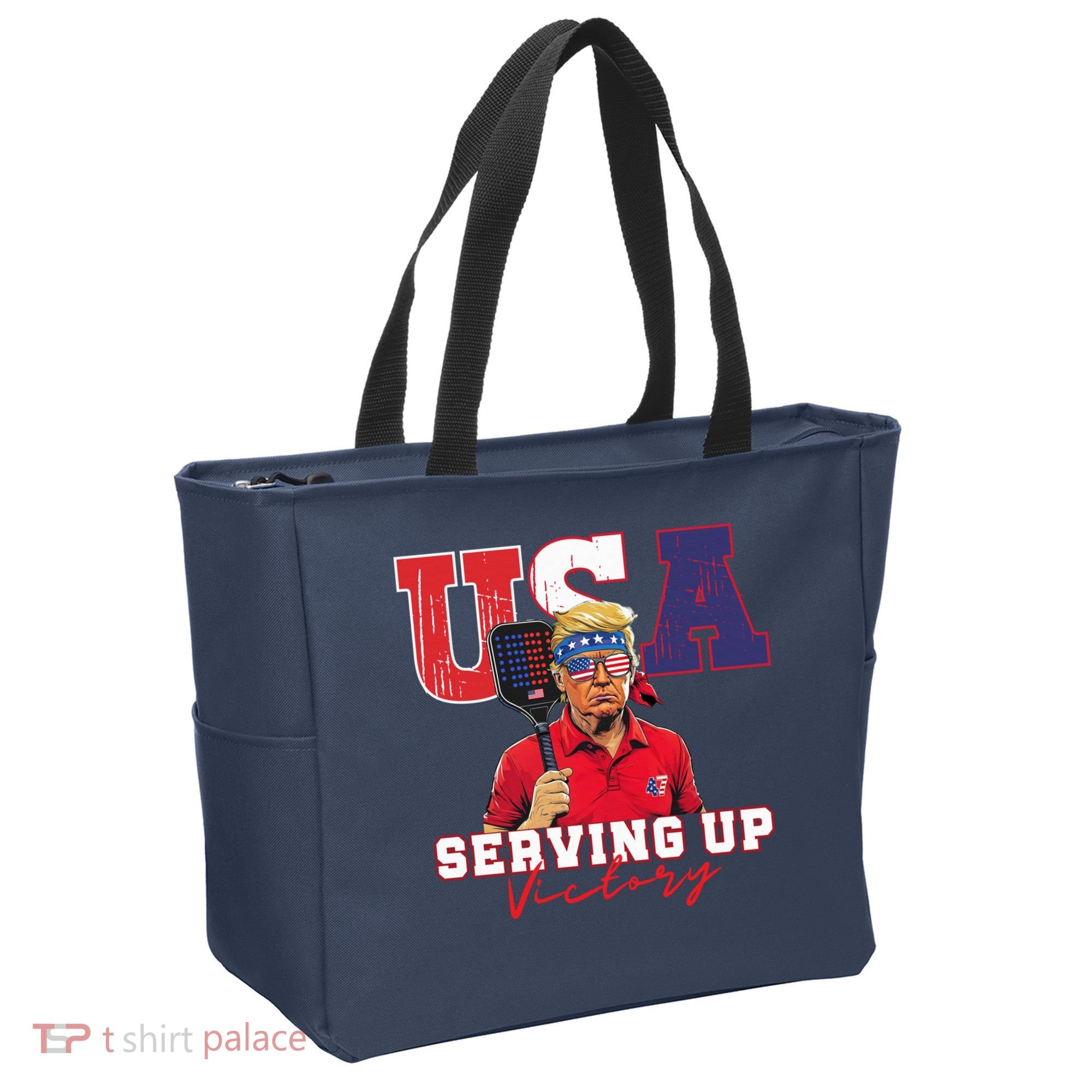 Usa Pickleball Champ Patriotic Trump & Pickleball Tote Bag
