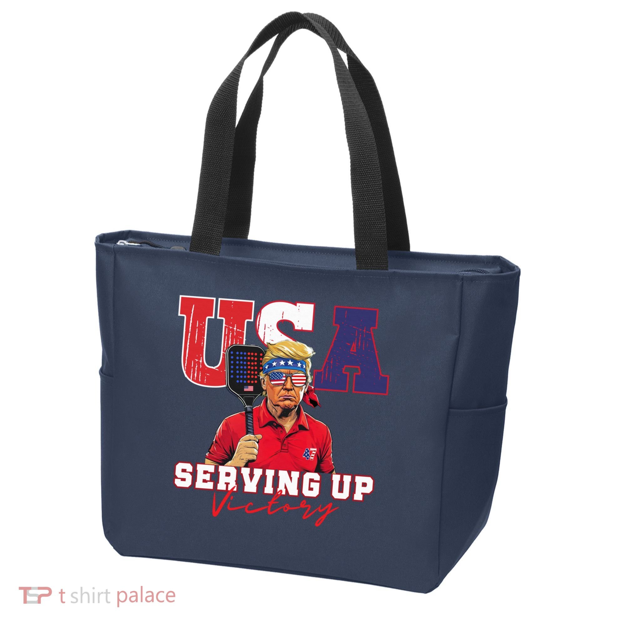 Usa Pickleball Champ Patriotic Trump & Pickleball Tote Bag