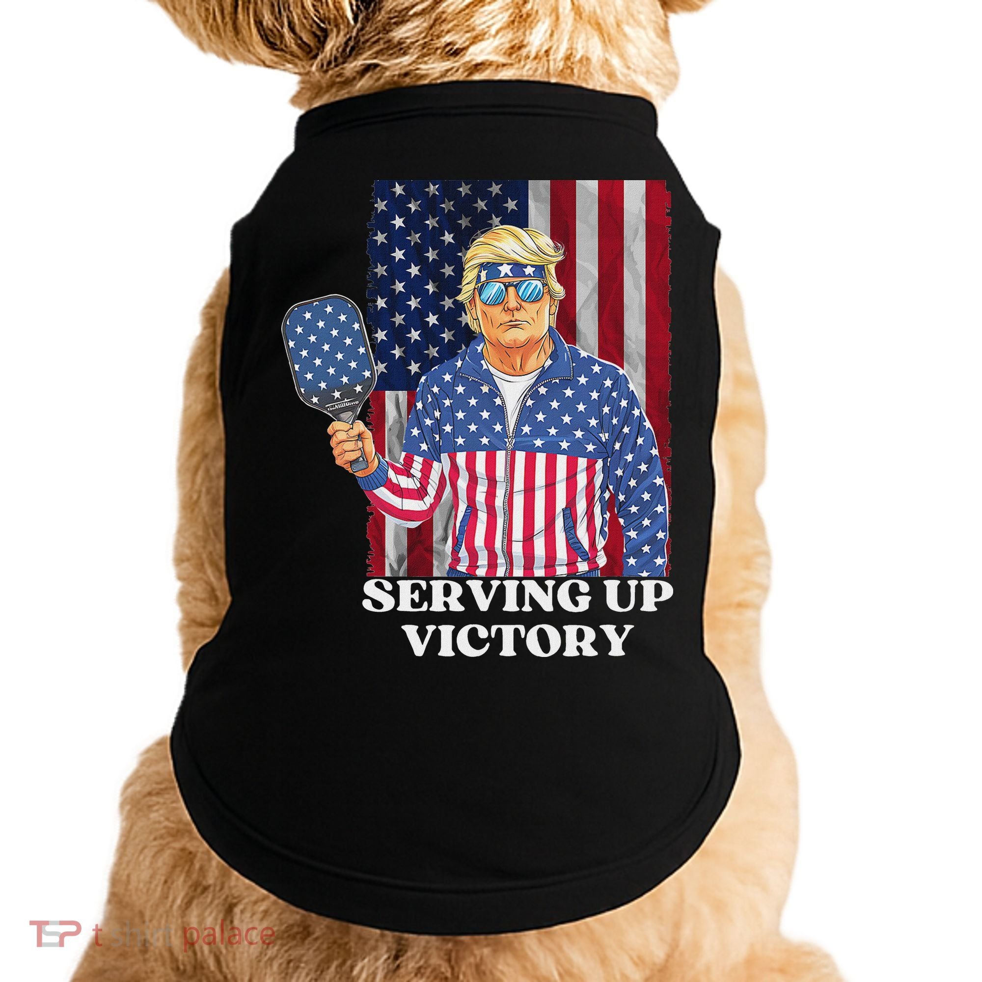 Usa Pickleball Champ Patriotic Trump Political Doggie Tank