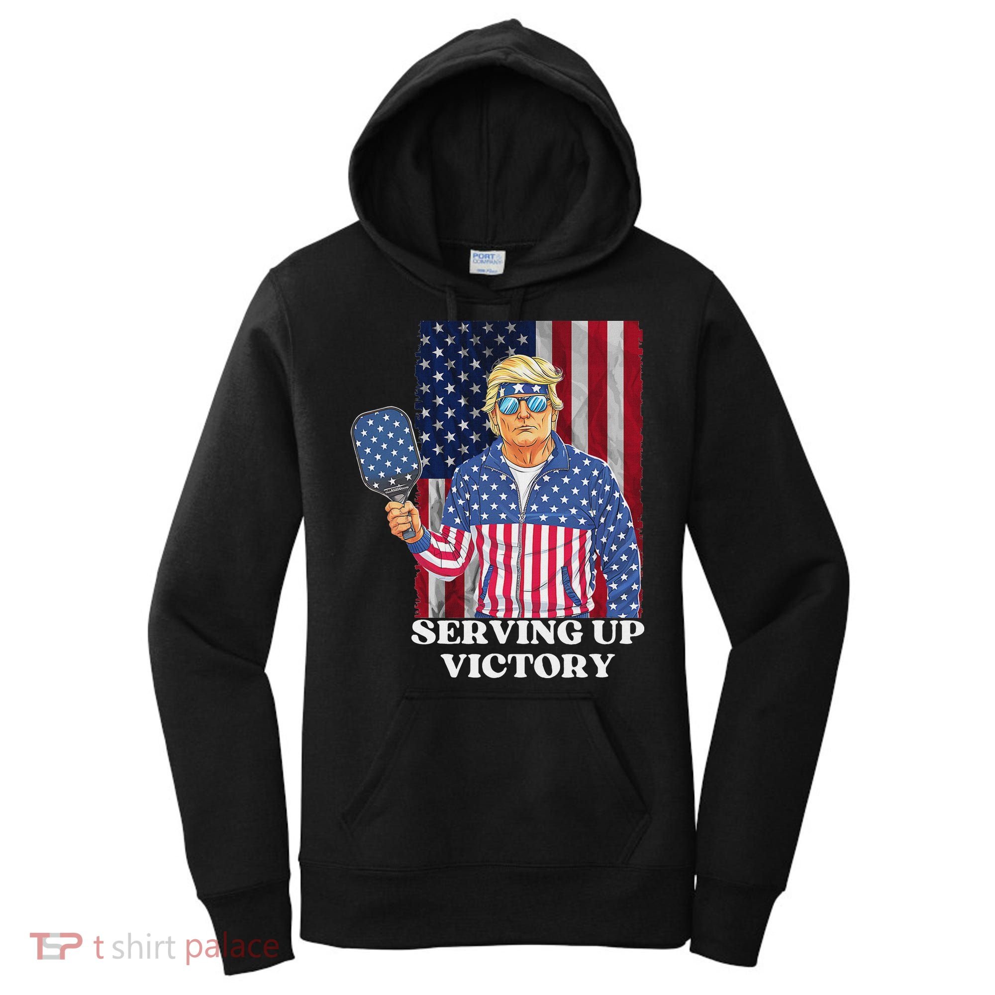 Usa Pickleball Champ Patriotic Trump Political Women's Hoodie