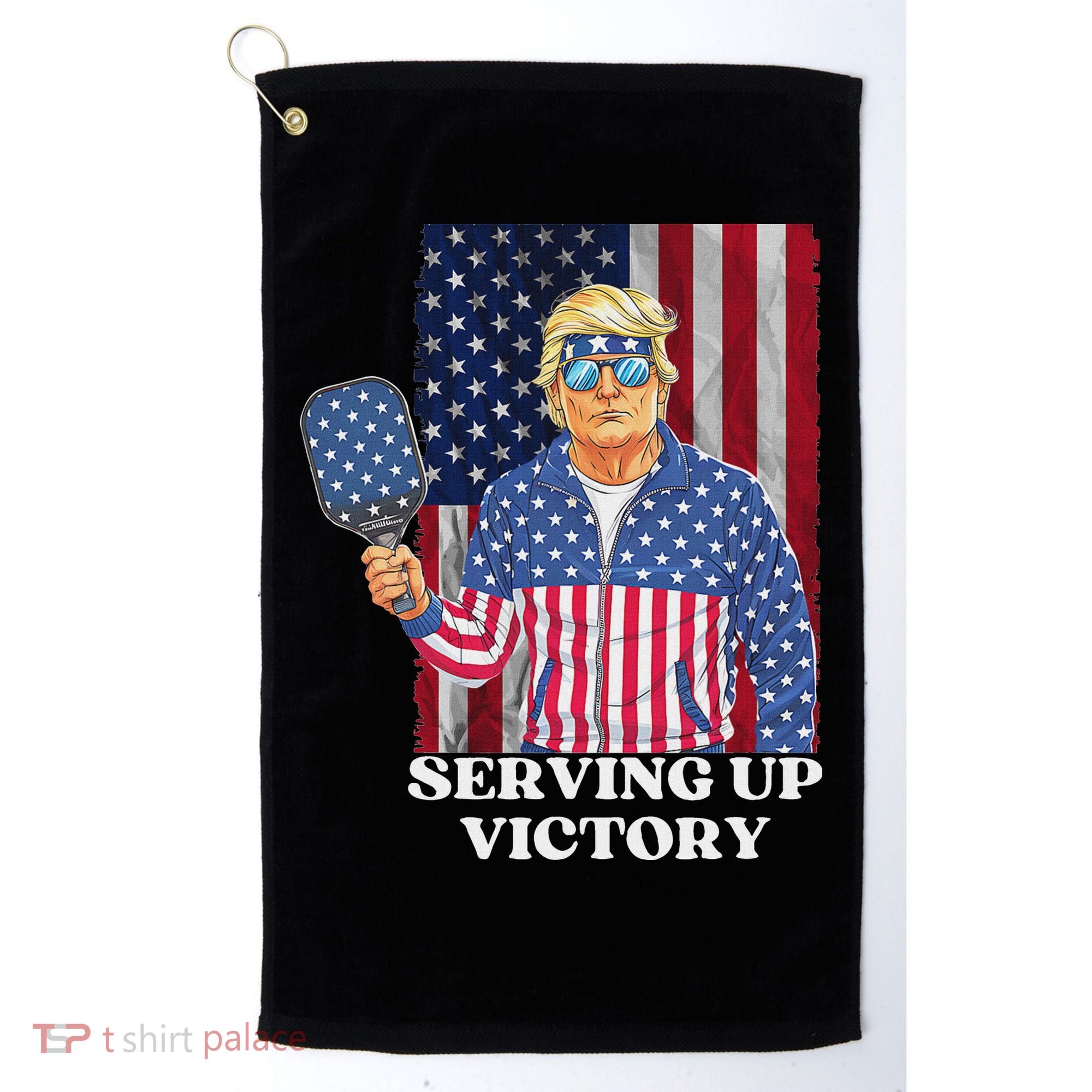 Usa Pickleball Champ Patriotic Trump Political Golf Towel