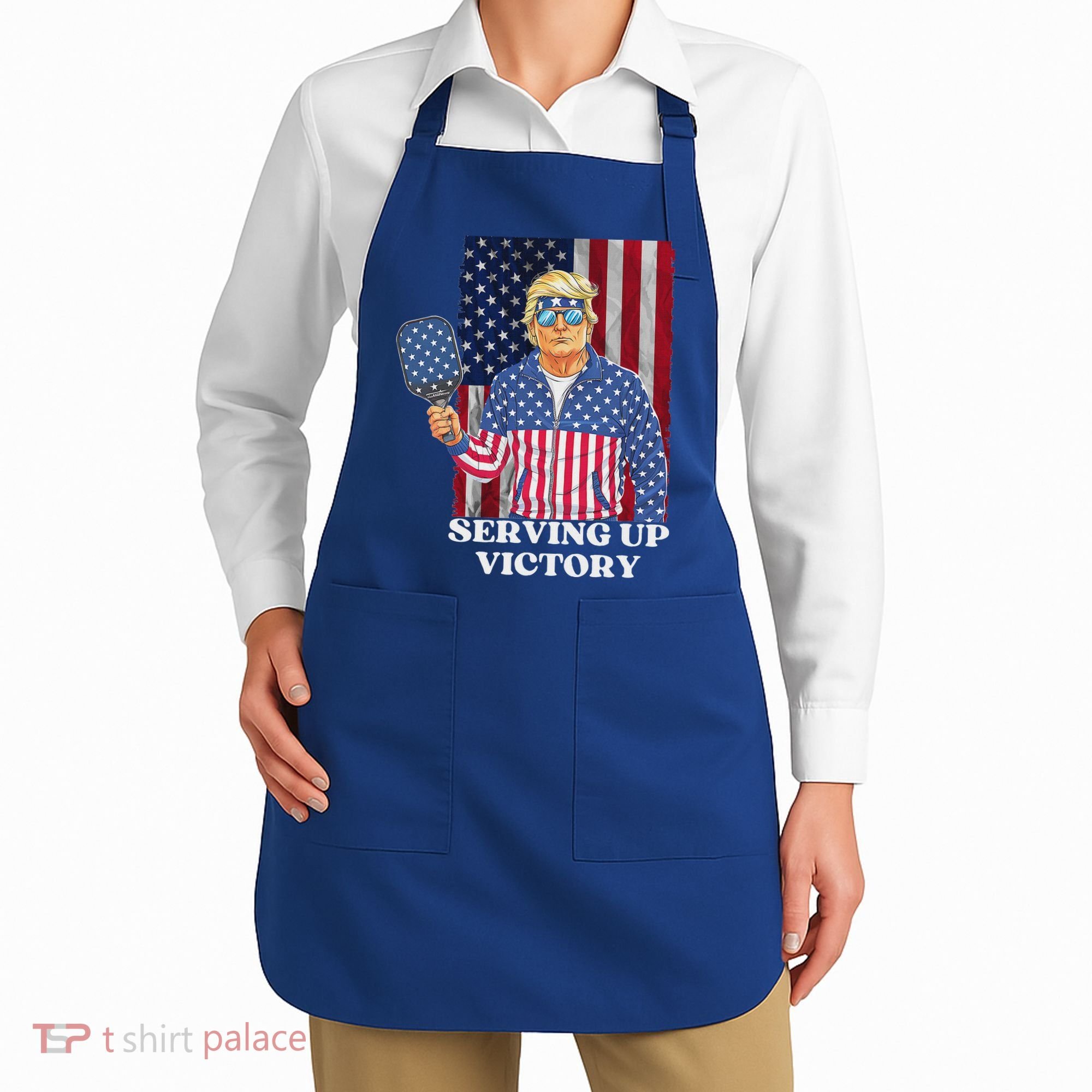 Usa Pickleball Champ Patriotic Trump Political Apron