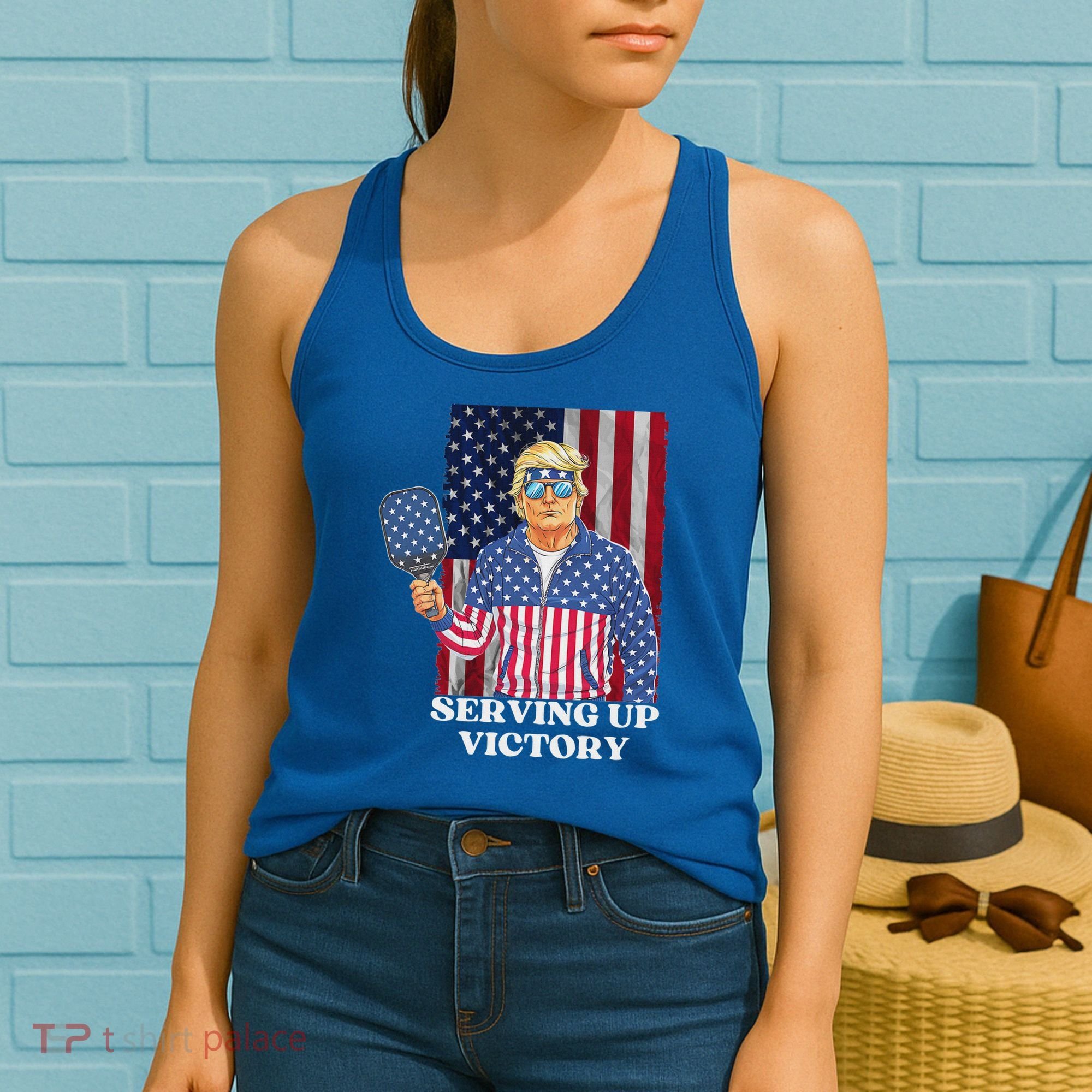 Usa Pickleball Champ Patriotic Trump Political Women's Tank Top