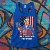 Usa Pickleball Champ Patriotic Trump Political Women's Tank Top thumb 3