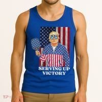 Usa Pickleball Champ Patriotic Trump Political Tank Top thumb 3
