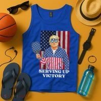 Usa Pickleball Champ Patriotic Trump Political Tank Top thumb 4