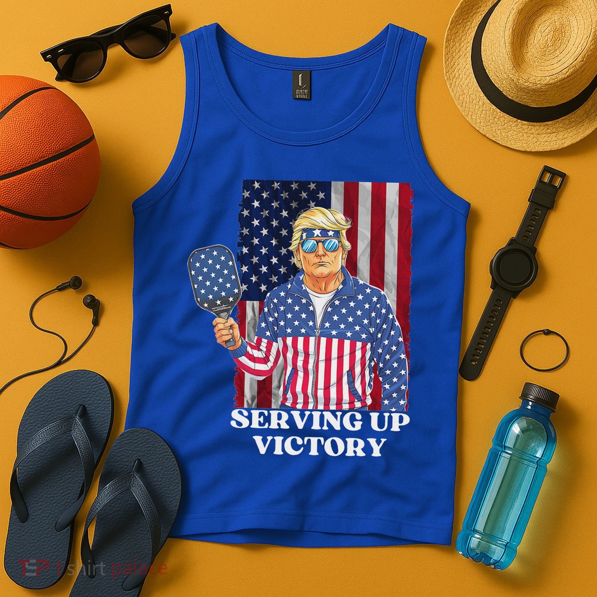 Usa Pickleball Champ Patriotic Trump Political Tank Top