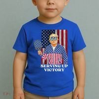 Usa Pickleball Champ Patriotic Trump Political Toddler T-Shirt thumb 2