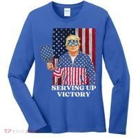 Usa Pickleball Champ Patriotic Trump Political Women's Long Sleeve Shirt thumb 0