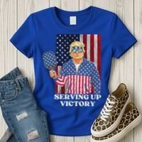 Usa Pickleball Champ Patriotic Trump Political Women's T-Shirt thumb 3
