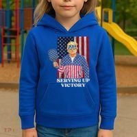 Usa Pickleball Champ Patriotic Trump Political Kids Hoodie thumb 3