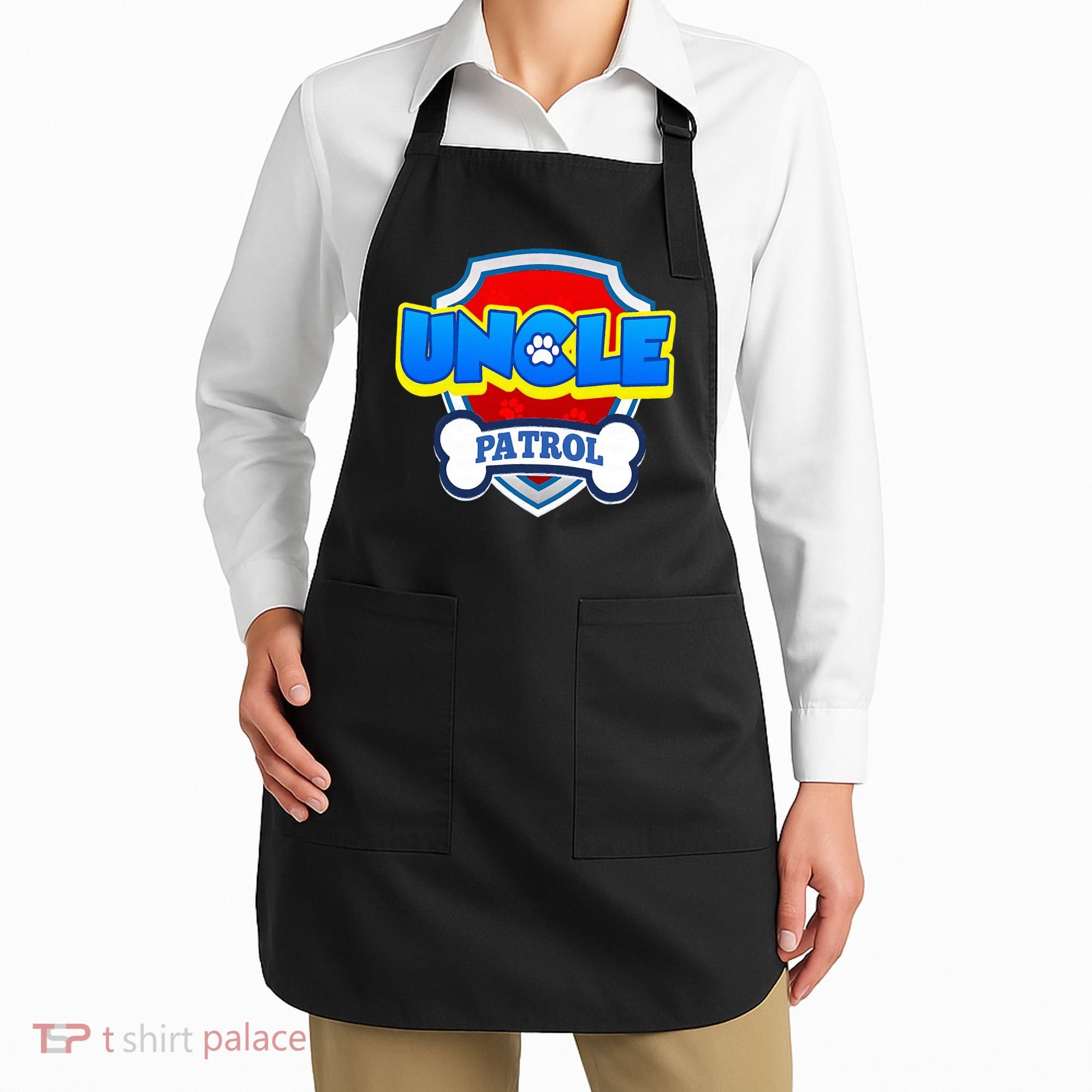 Uncle Patrol Dog Funny Gift Birthday Party Apron