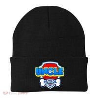 Uncle Patrol Dog Funny Gift Birthday Party Beanie thumb 0