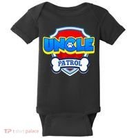 Uncle Patrol Dog Funny Gift Birthday Party Baby Bodysuit thumb 0