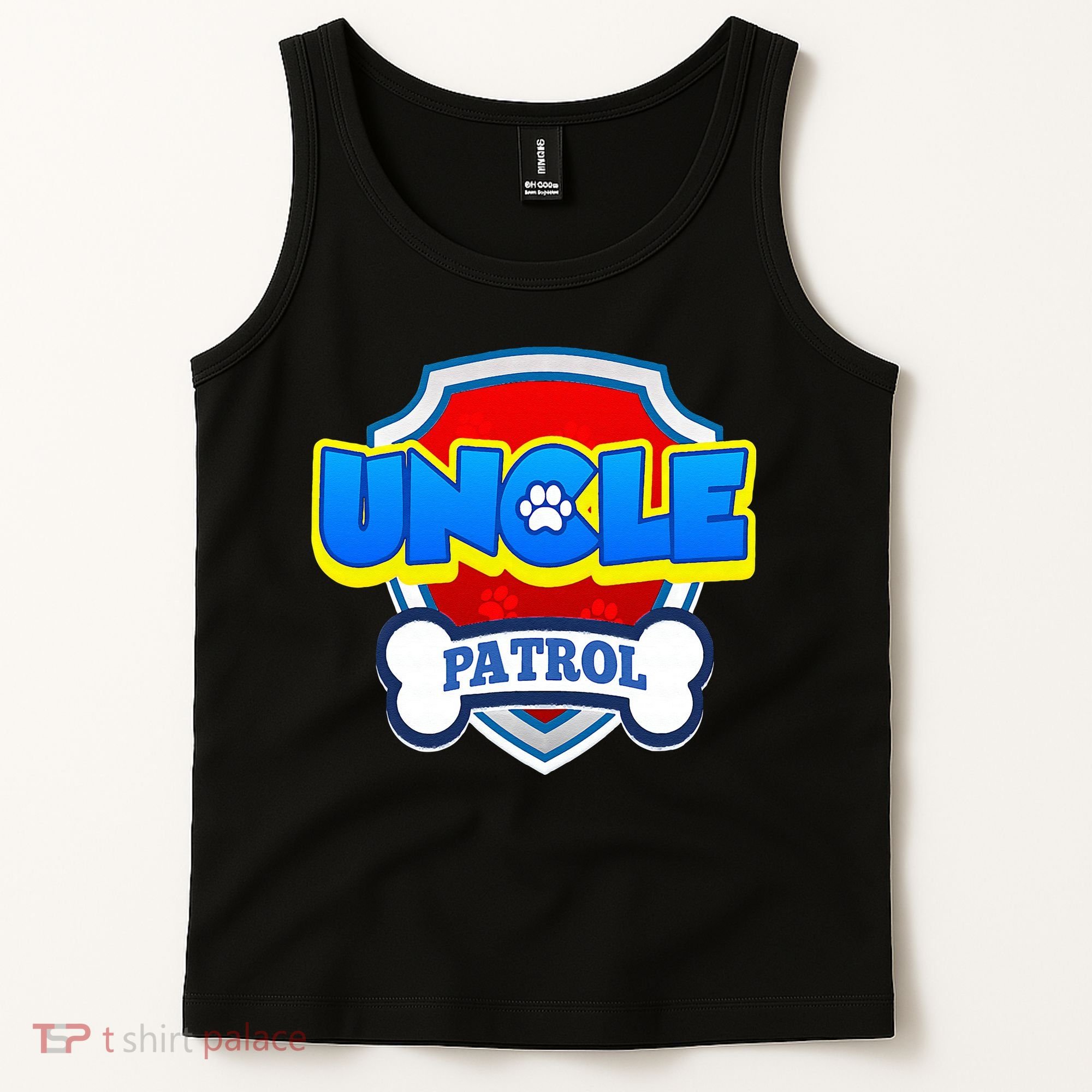 Uncle Patrol Dog Funny Gift Birthday Party Tank Top
