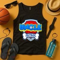 Uncle Patrol Dog Funny Gift Birthday Party Tank Top thumb 4