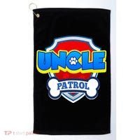 Uncle Patrol Dog Funny Gift Birthday Party Golf Towel thumb 0