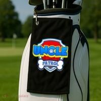 Uncle Patrol Dog Funny Gift Birthday Party Golf Towel thumb 2