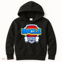 Uncle Patrol Dog Funny Gift Birthday Party Kids Hoodie thumb 0