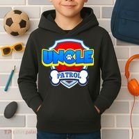 Uncle Patrol Dog Funny Gift Birthday Party Kids Hoodie thumb 2
