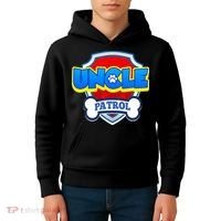 Uncle Patrol Dog Funny Gift Birthday Party Kids Hoodie thumb 4