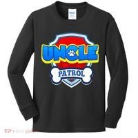 Uncle Patrol Dog Funny Gift Birthday Party Kids Long Sleeve Shirt thumb 0
