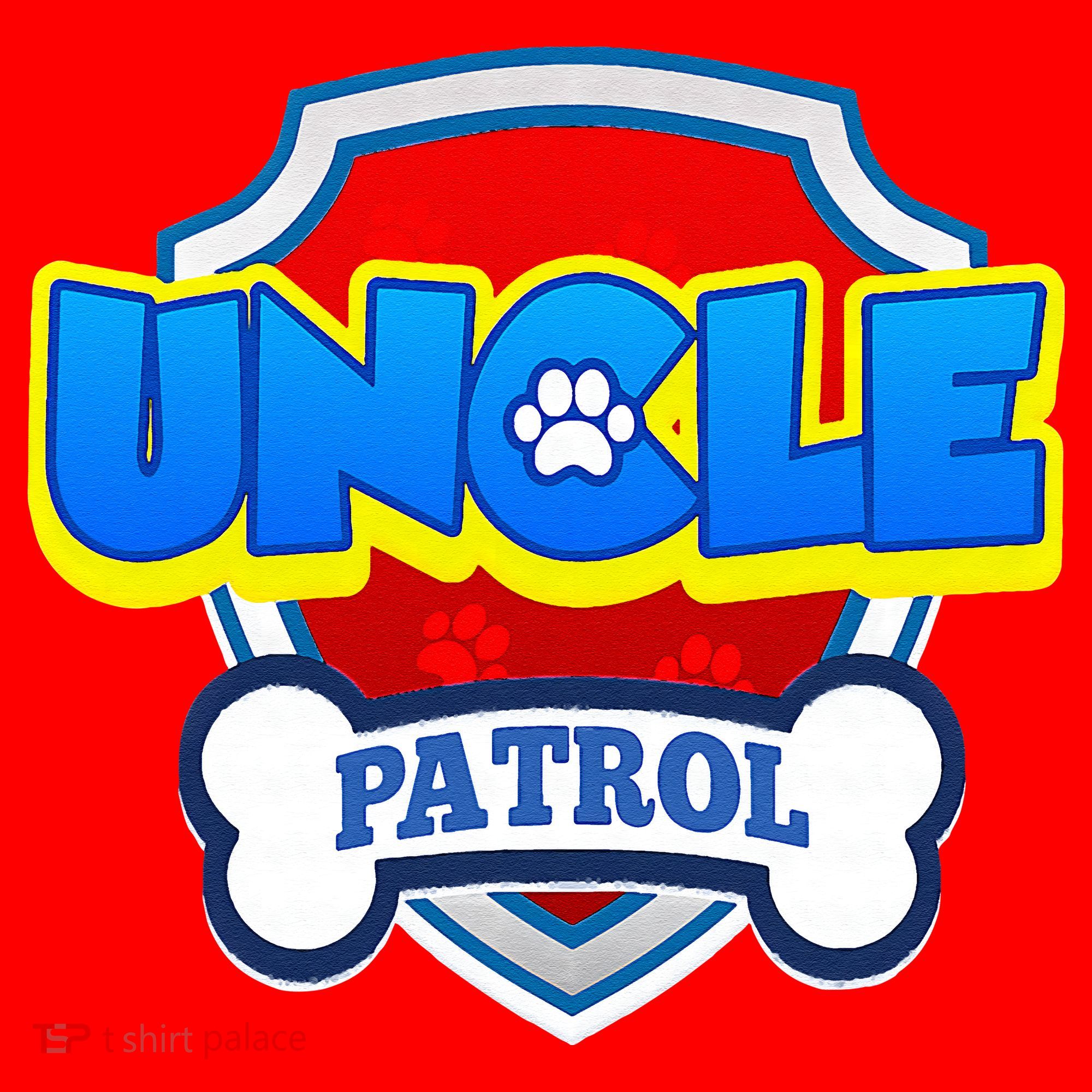 Uncle Patrol Dog Funny Gift Birthday Party Santa Hat